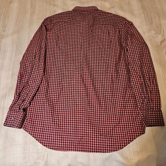 Bugatchi Classic Fit Long Sleeve Button Up Shirt Mens XXL Blue Plaid Cotton - Picture 6 of 6